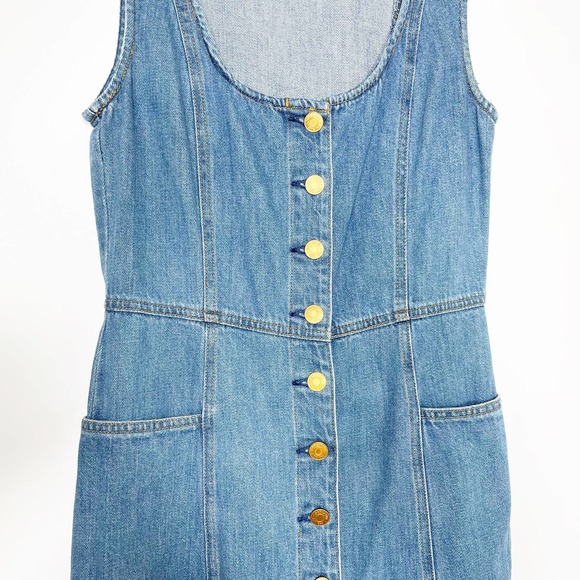 Gap Scoopneck Button Up Denim Dress - Picture 8 of 10